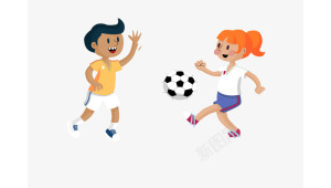 男孩问女孩：“想看足球比赛吗？”